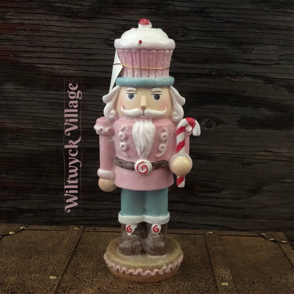 Cupcakes and Cashmere Pink Christmas Candy Cane Nutcracker